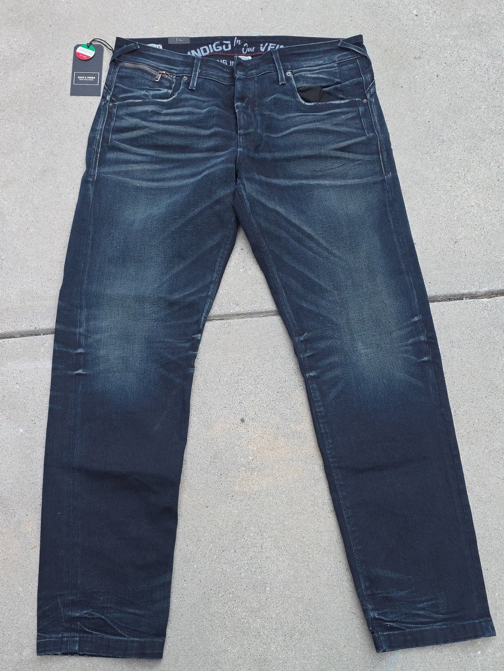Jack & Jones Slim Straight Indigo Blue Jeans